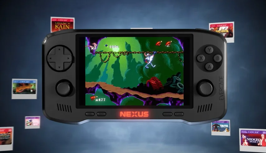 Evercade apresenta Nexus: novo console portátil com analógicos e clássicos da Rare.