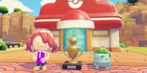 Pokémon Pokopia terá novo evento de pular corda com o Bulbasaur.