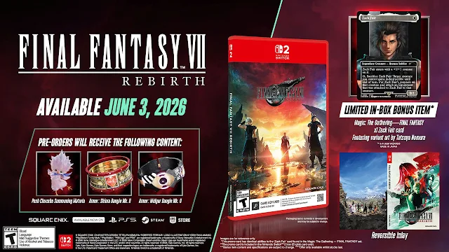 Final Fantasy VII Rebirth não terá DLC para focar no desenvolvimento da Parte 3.