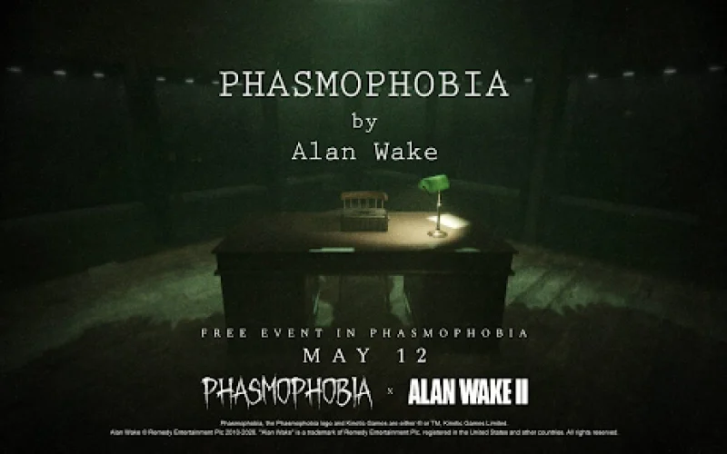 Phasmophobia terá evento especial em parceria com Alan Wake II a partir de 12 de maio; veja o vídeo promocional.